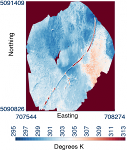 a drone sample of 1-meter resolution land surface temperature